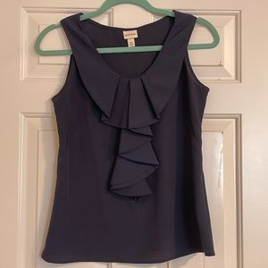 Merona navy ruffle tank top - size XS